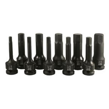 Atd Tools ATD Tools ATD-4625 10 Pc. 0.5 In. Drive Sae Impact Hex Driver Set ATD-4625